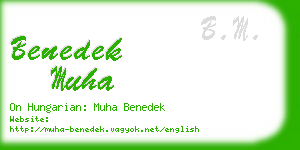 benedek muha business card